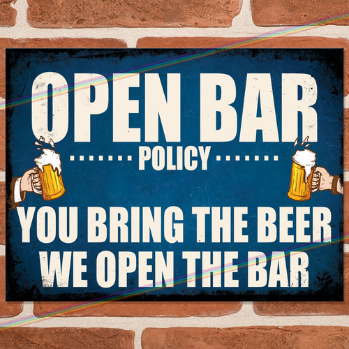 Open bar policy funny metal - funny,
