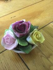 VINTAGE COALPORT POTTERY FLOWER POT SMALL ROSES