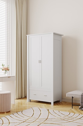 Modern wooden wardrobe - wooden,