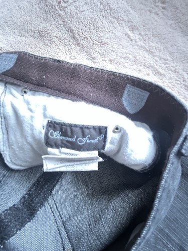 Black denim riding - , breeches