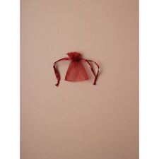 NEW  Individual Burgundy Red Organza Drawstring Favour Bags Wedding Party 7x5cm