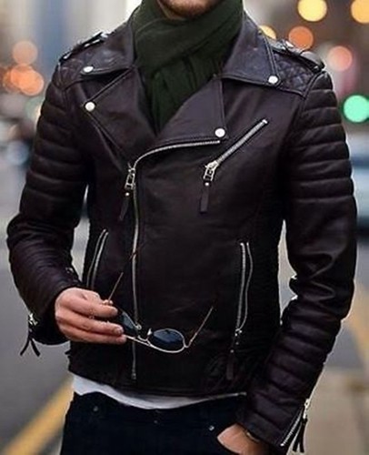 Men cool quilted motorcycle - cool,