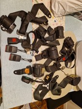 Joblot of classic car seatbelts (some ford) keeps etc. untested spares repairs