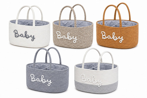 Baby storage basket - baby, woven