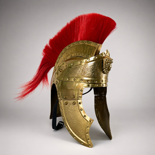 Roman praetorian brass helmet - roman,