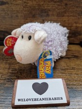 Ty Shearsley Lilac Purple Sheep Plush Cuddly Stuffed Beanie Soft Toy With Tag