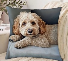 Super Soft  Cockapoo on settee  Dog Cushion Cover 45cm x 45cm