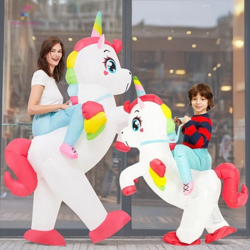 Unicorn inflatable ride - ride, on