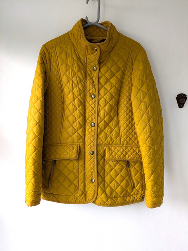 Joules mustard quilted padded - mustard,