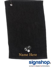 Personalised Lawn Bowl Club Towel Embroidered Name and or Club