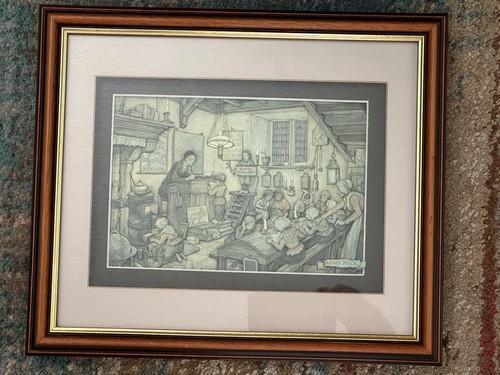 Anton pieck art - pieck, framed
