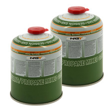 2 Pack Of NGT 450g Butane/Propane Gas For Fishing Camping Hiking