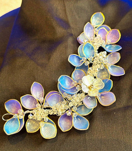 Blue purple floral flower - blue,