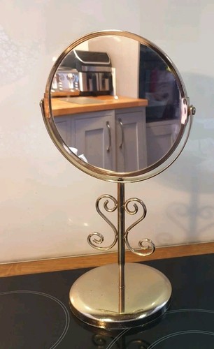 Vanity mirror gold - tone, table