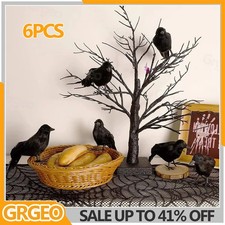 6PCS Black Crow Raven Bird