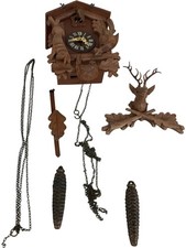 Black Forest Style Regula Cuckoo Clock with Carved Deer and Oak Leaves
