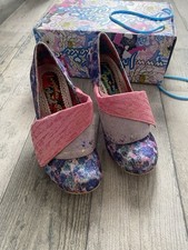 Irregular Choice Flick Flack Women's Shoes Heels UK Size 7 EU41 Purple Boxed New