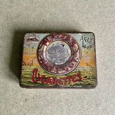 Early Collectable Vintage Players Navy Cut Cigarettes Gold Leaf tin box