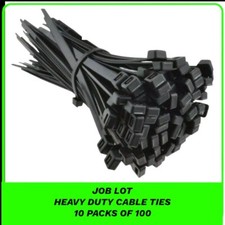 Black Cable Zip Ties Job Lot 2000 710mm X 9.0 mm 20 Packs of 100