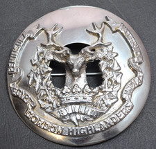 Gordon Highlanders Pipers Plaid Brooch ~ Pipe Major Badge ~ Scottish