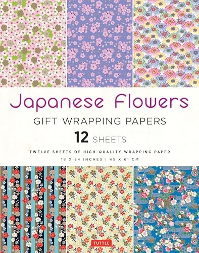 Japanese flowers gift wrapping - flowers,