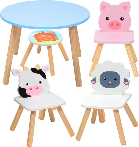 Kids wooden animal - table, &