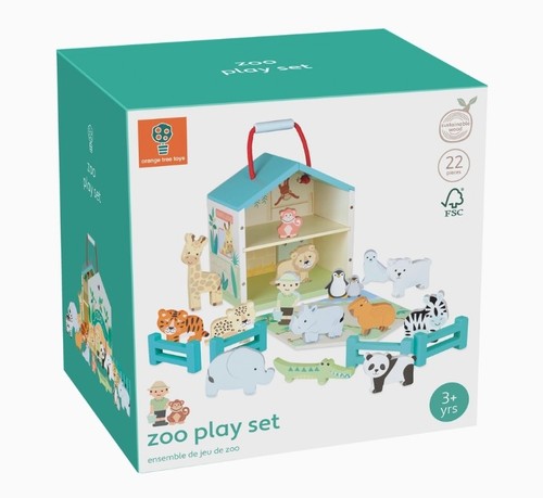 Wooden zoo play set - play,