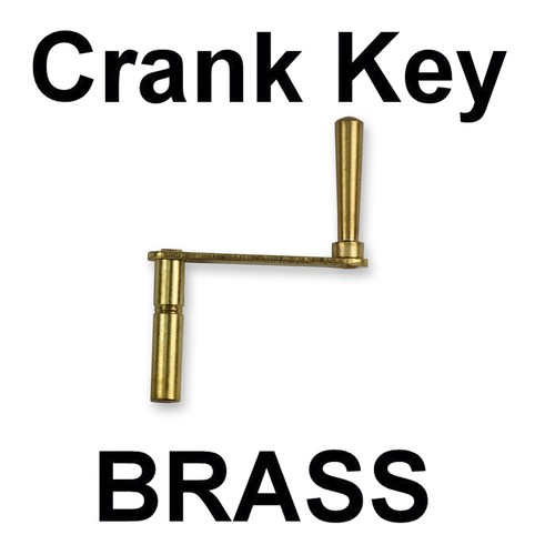 Brass clock crank key - crank,
