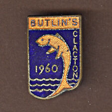 BUTLINS CLACTON 1960  HOLIDAY CAMP ORIGINAL VINTAGE ENAMEL PIN BADGE