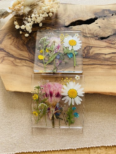 Handmade resin coasters with - handmade,