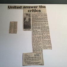 WEST HAM UTD V LEEDS UTD FOOTBALL LEAGUE DIVISION 1 NEWSPAPER MATCH REPORT 1973