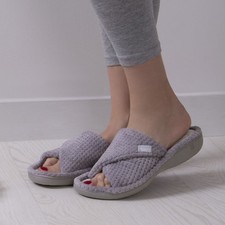 Totes Womens Slippers Grey