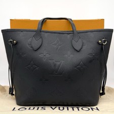 Louis Vuitton Neverfull MM Tote Bag Black Monogram Empreinte