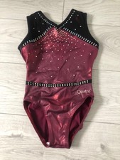 gymnastic quatro maroon leotard size 30 CLA excellent condition