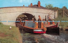 R545843 Britains Inland Waterways Pair of narrow boats entering Uxbridge Lock Gr