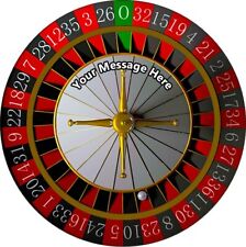 Roulette Wheel Personalised Cake Toppers Edible Icing Wafer Decor Vegas Casino