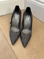 Rene Caovilla Grey/Steel Lace