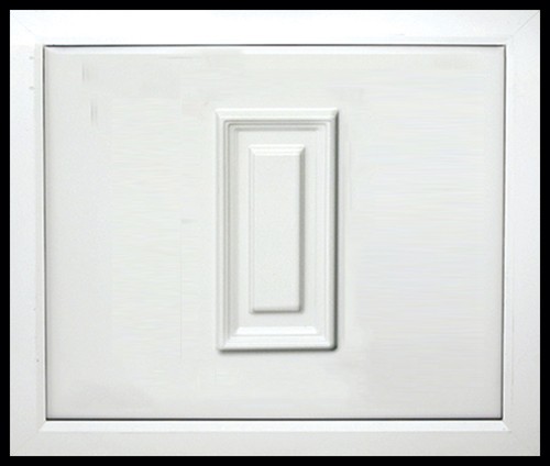 White upvc quarter door - white, panel