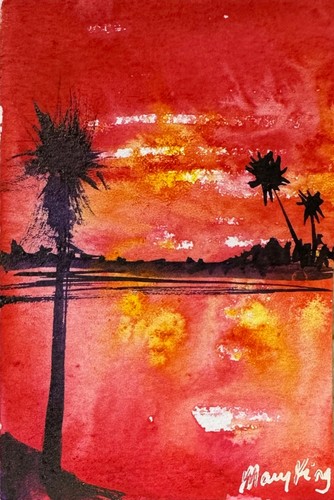Watercolor original aceo - watercolor,