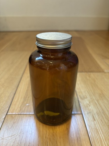 Empty 300cc brown glass - brown,