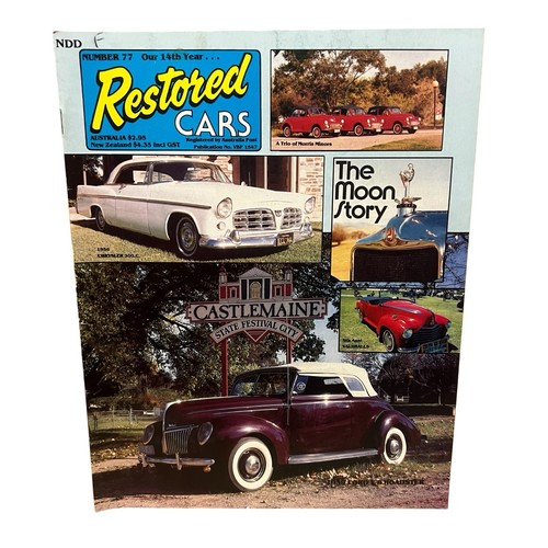 Restored cars aug 1988 - restored,