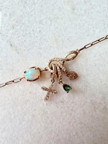 14k gold opal diamond - 14k,