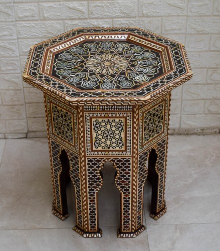 Moroccan handmade wood side - handmade,