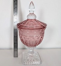 Vintage pink apothecary - apothecary, lidded