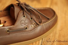 Le Chameau Brown Leather Boat Deck Shoes Boot Mens UK 8.5  US 9.5 EU 42 NEW