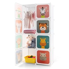 Portable Kids Wardrobe 8-Cube Baby Closet Dresser Children's Storage Organizer