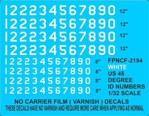 Deg numbers 12 - 45, 12"