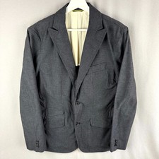 Mark Mcnairy Blazer Men 38 Oden New York Gray Cotton Peak Lapel Tailored Fit USA