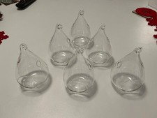 6 Glass Hanging Open Baubles
