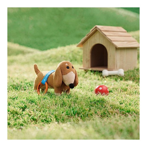 Dachshund puppy plush keyring - dachshund,